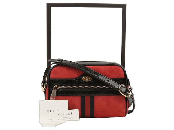 Gucci Bolso de Hombro y Crossbody Ophidia Mini Roja