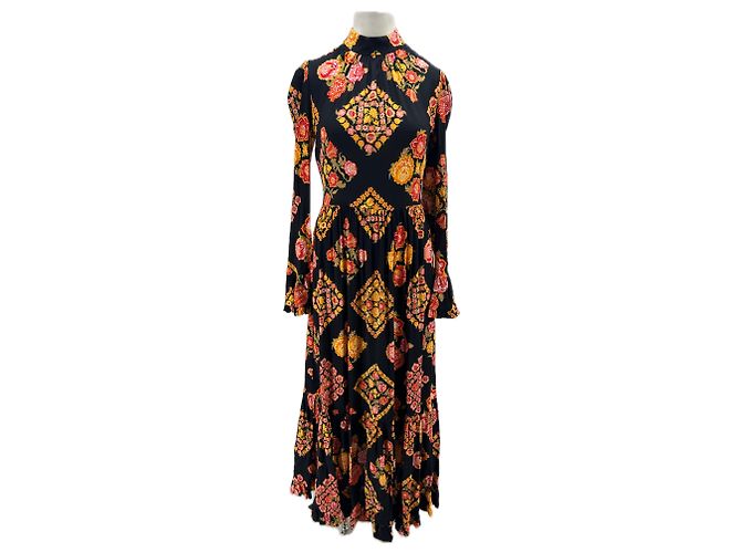 Autre Marque Vestido largo estampado de algodón LA DOUBLE J Multicolor