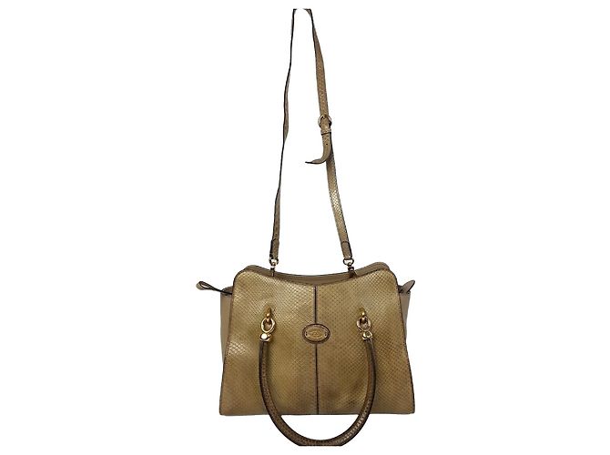 Tod's Sac en Python véritable Argenté 