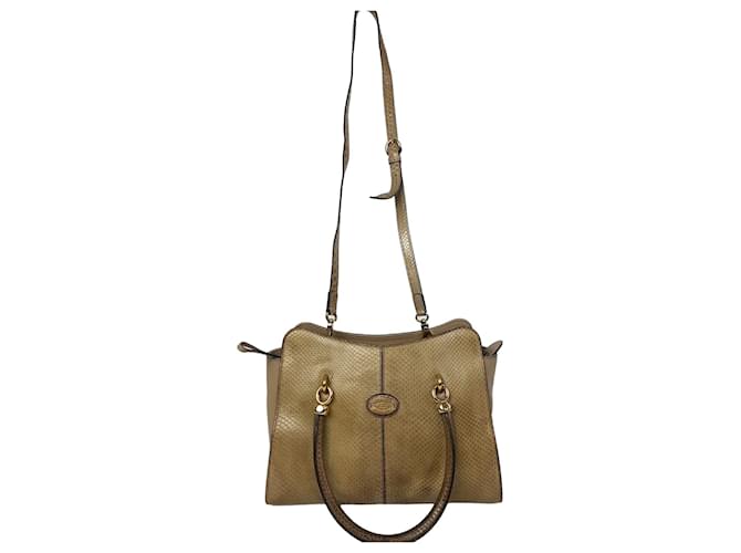Tod's Real Python Bag Silvery 