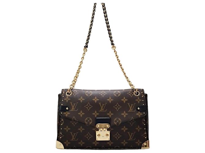 Louis Vuitton Trunk Chain Shoulder Bag Black