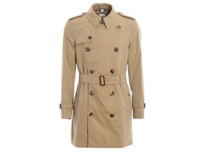 Burberry Short Trench Coat Orange