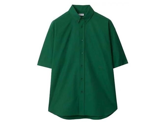 Burberry Camicia Oxford in cotone Verde