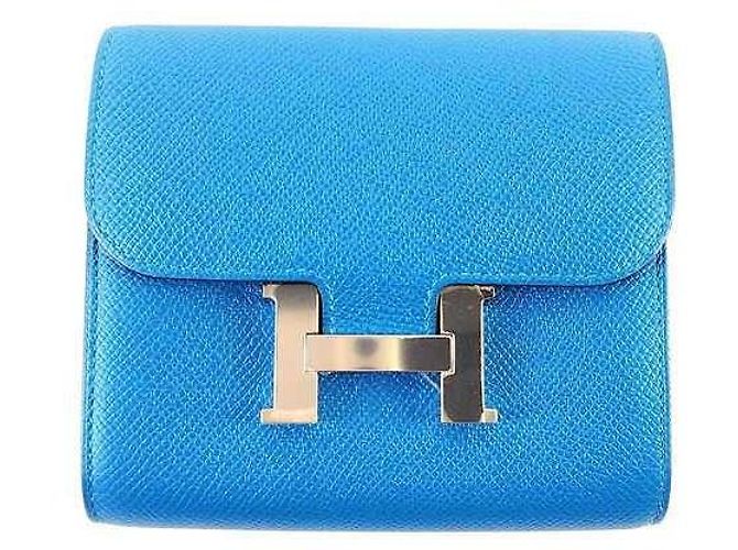 Hermès Appsong Constance Wallet Blue