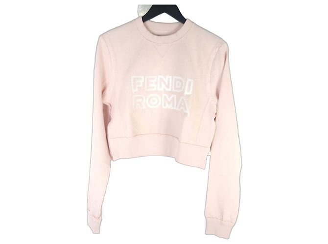 Fendi Crop top in maglia con logo