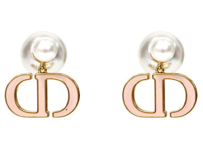 Dior Orecchini Tribali in Perle CD Rosa 