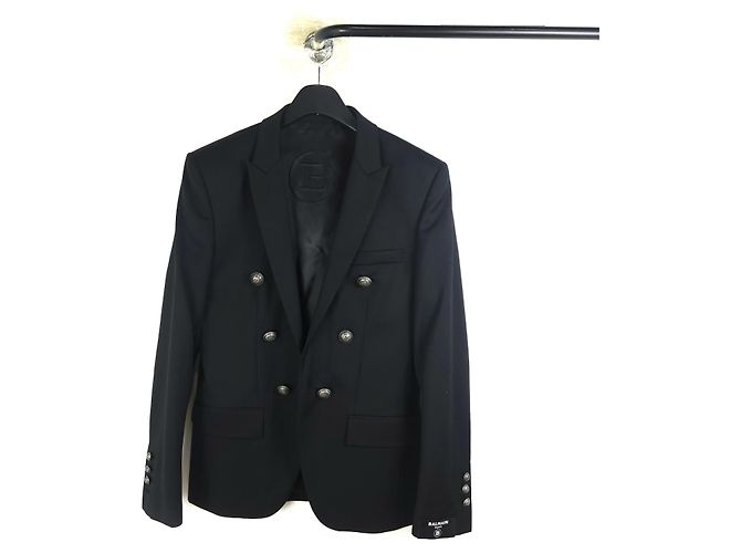 Balmain Wolljacke mit Knöpfen