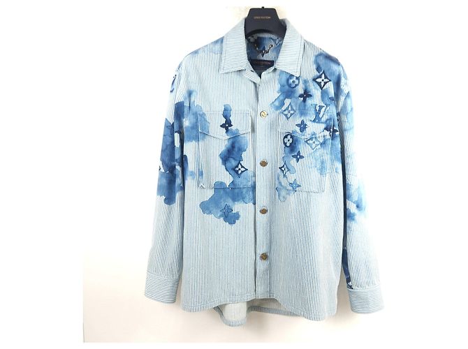 Louis Vuitton Watercolor Monogram Workwear Stripe Jacket Blue