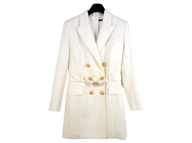 Balmain Chaqueta de cinturón con doble botón