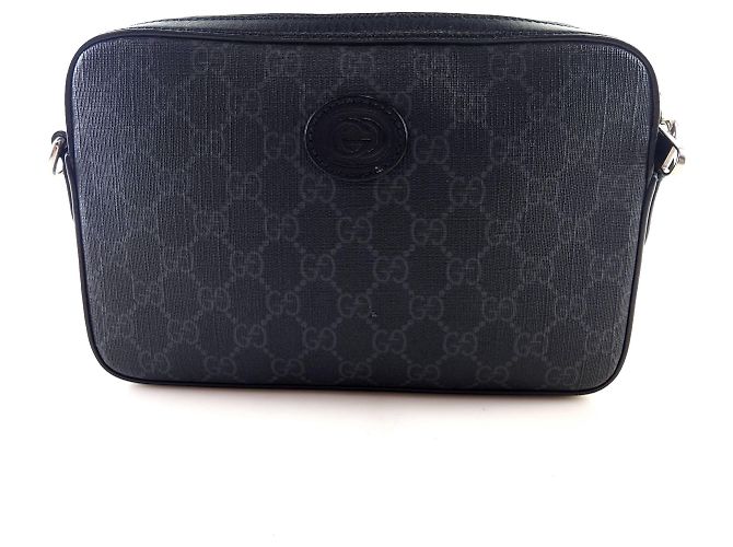 Gucci Bolsa transversal Supreme entrelaçada Supreme Preto