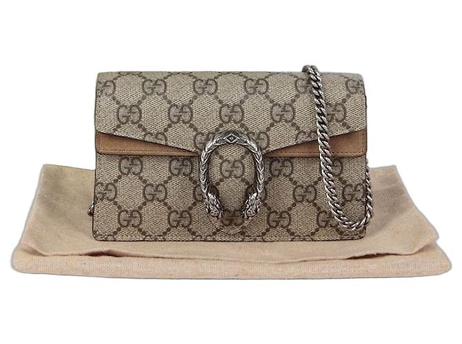Gucci Bolsa de ombro cruzada super mini Dionysus com corrente Branco