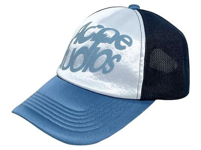 Acne Baseballkappe mit Logo-Print Multi Blau