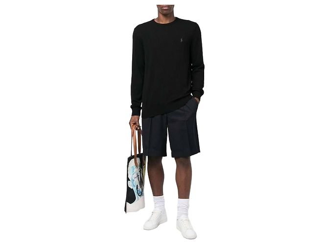 Ralph Lauren Malha de lã bordada com logo de pônei