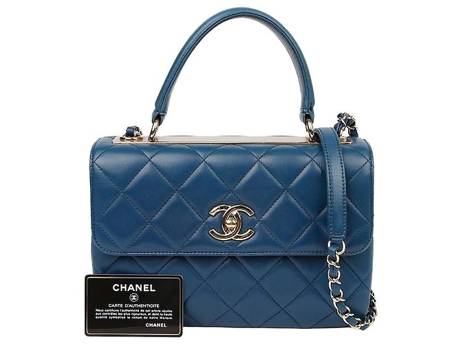 Trendy CC Chanel Trendige CC kleine Schultertasche mit Obergriff Blau