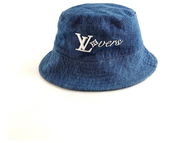 Louis Vuitton Splash Damier Reversible Bucket Hat Blue