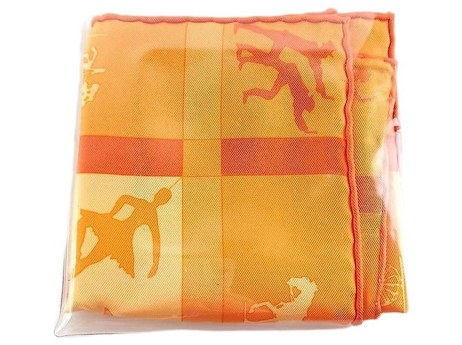 Hermès Sciarpa di seta Arancione 