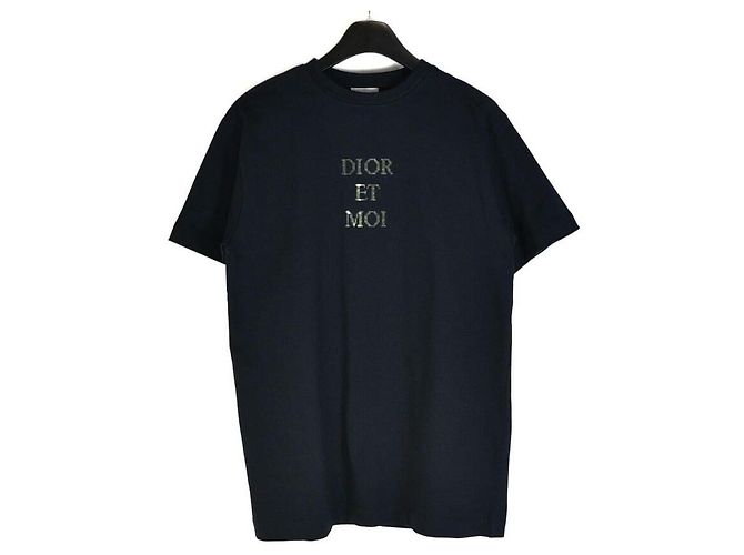 Dior T-Shirt mit Logo in Kurzarm Schwarz