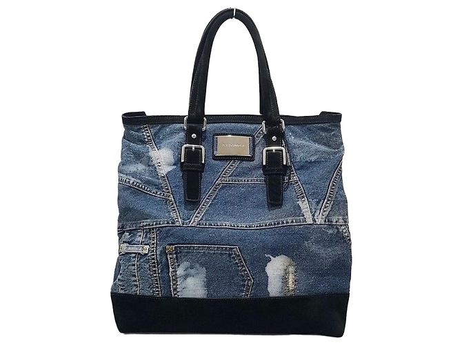 Dolce & Gabbana Borsa grande a spalla in denim Multicolore