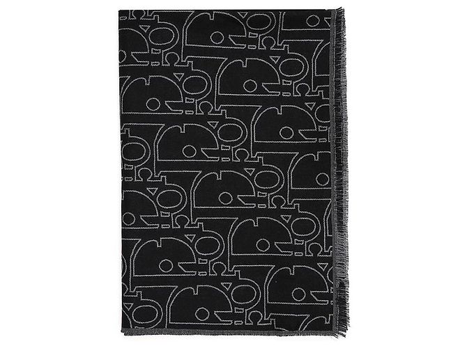 Dior Gravity Woll-Seiden-Jacquard-Schal Schwarz