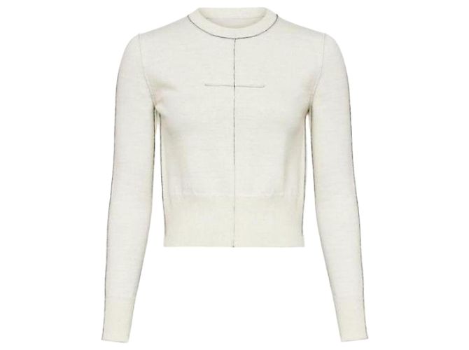 Maison Martin Margiela Rundhals Strick Weiß