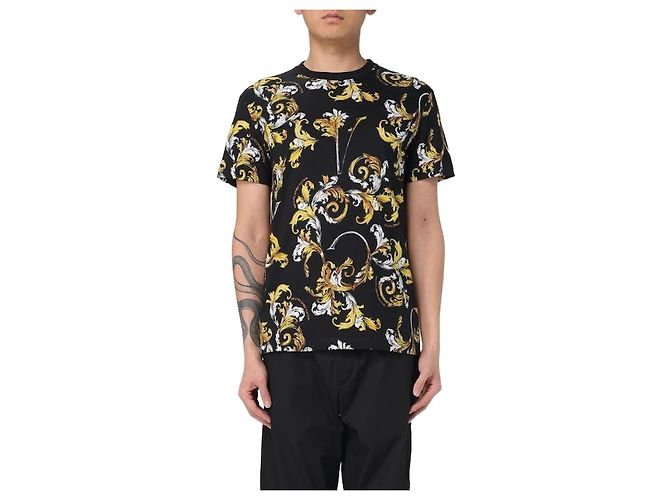 Versace Camiseta Baroque Outline Multicor