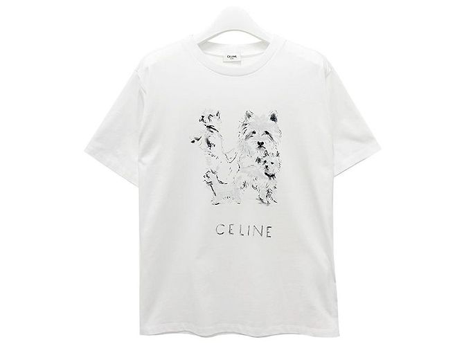Céline Camiseta con estampado de logo oversized Castaño