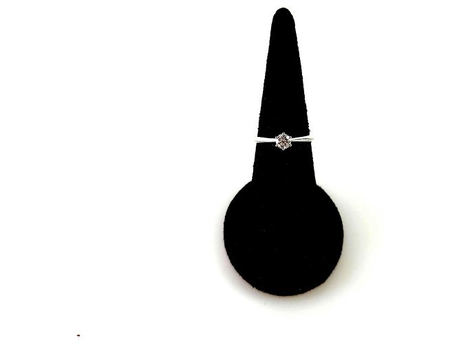 Tiffany & Co Anel de Platina com Diamantes Multicor 