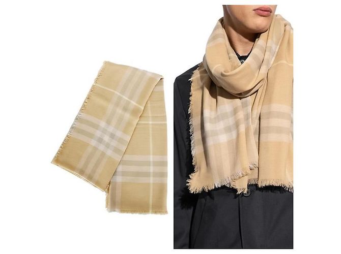Burberry Check Wollschal Orange 
