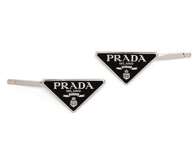 Prada Presilha de cabelo de metal