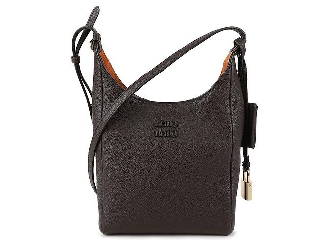 Miu Miu Borsa a secchiello in pelle Marrone 