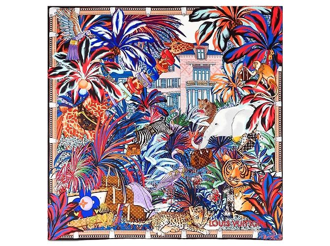 Louis Vuitton Bufanda cuadrada ON THE GO cm Azul