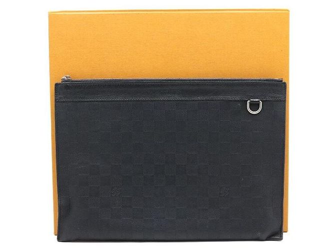 Louis Vuitton Damier Infini Clutch Tasche Schwarz