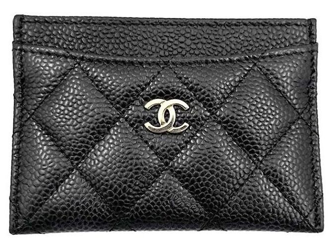 Chanel Caviar Card Holder Black