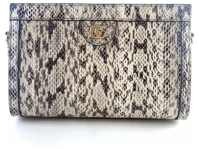 Gucci Bolsa de Ombro Ophidia Chain de Python Multicor 