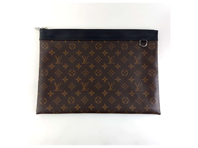Louis Vuitton Makarassar Monogram Discovery Pochette Clutch Schwarz