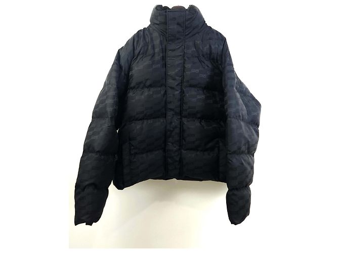 Balenciaga Monogram Puffer Jacket Black