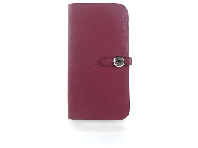 Hermès Dogon Recto Long Wallet Red