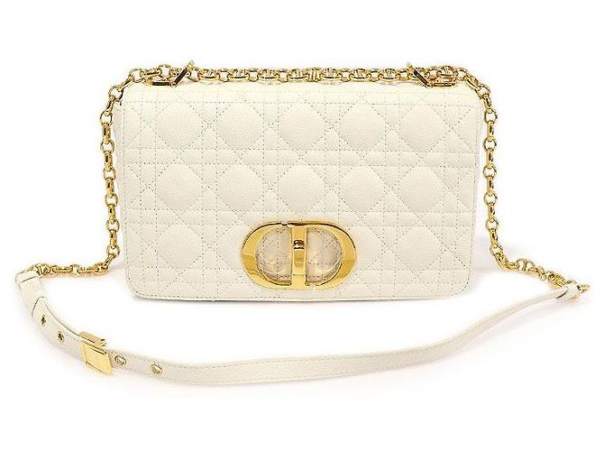 Dior Bolsa de Ombro Média Caro Branco