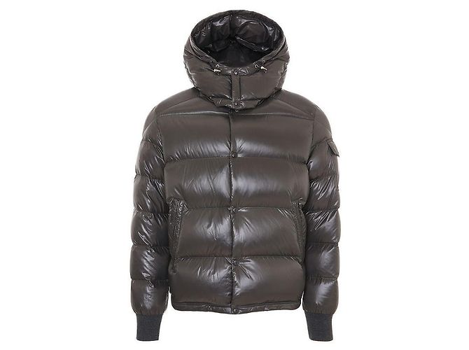Jaqueta de down com capuz MALJASSET da Moncler Marrom