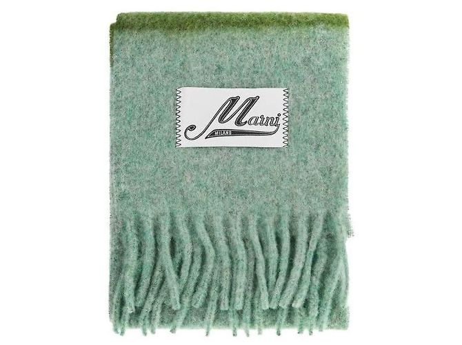 Marni Sciarpa in mohair a righe Verde 