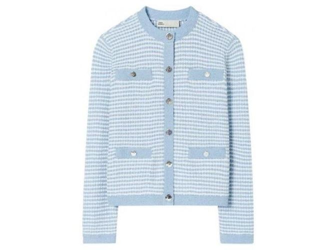 Tory Burch Baumwoll-Cardigan Kendra Weiß