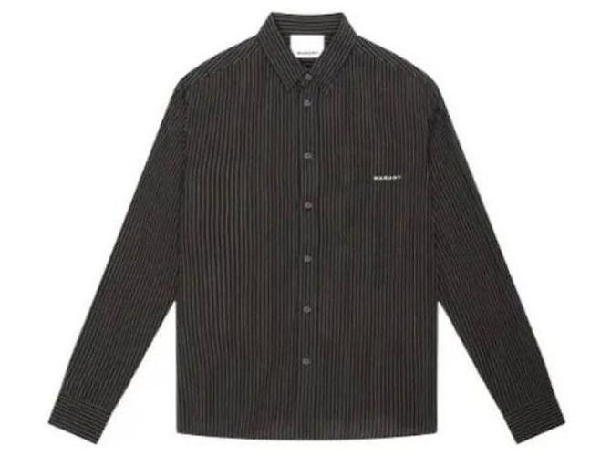 Isabel Marant Camicia a righe a maniche lunghe BKMD Nero