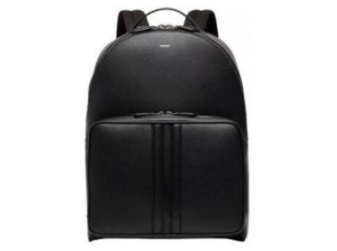 Bally Mythos Leather Backpack Black
