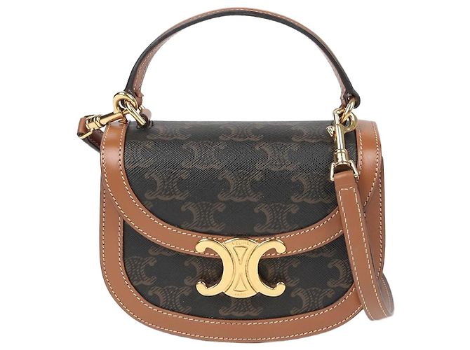 Céline Mini borsa a spalla trasparente Versace Marrone 