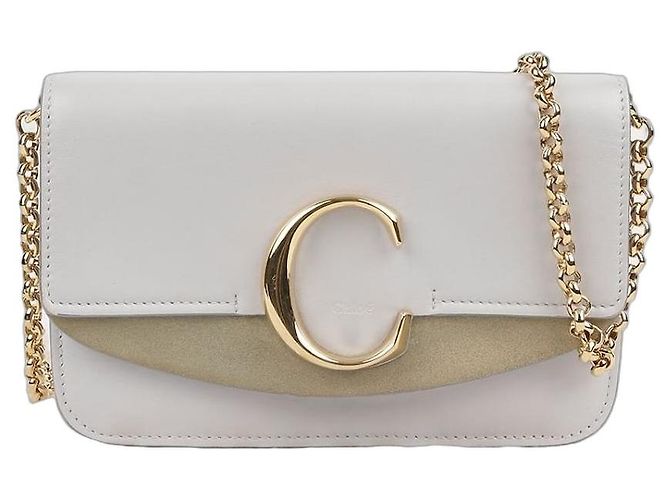 Chloé Bolsa transversal com corrente Branco