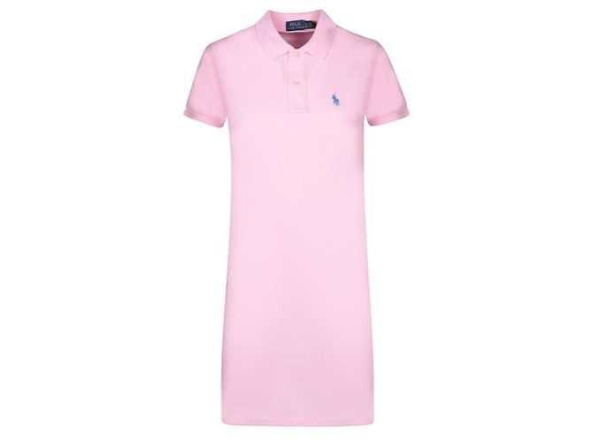 Ralph Lauren Kurzarmkleid mit Pony-Logo Weiß