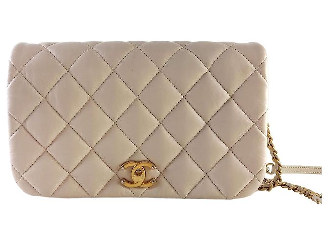 Chanel Bolsa de Ombro CC Flap Laranja