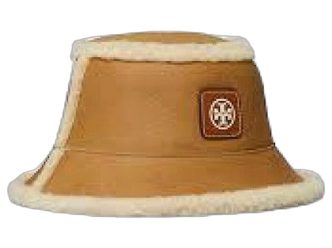 Tory Burch Reversible Shearling Hat Orange