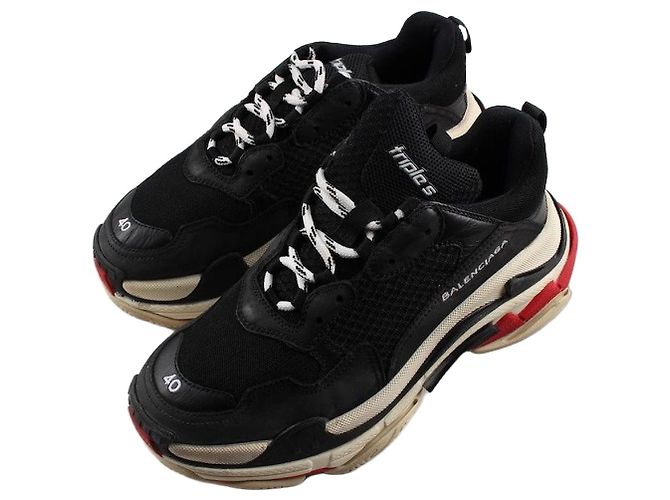 Balenciaga Triple Sneakers Red Silber