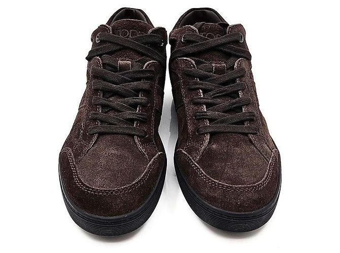 Tod's Wildleder-Mid-Top-Sneaker Braun